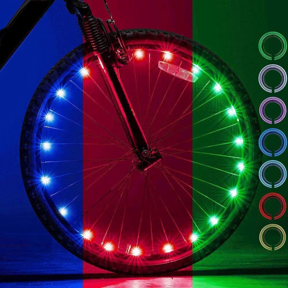 LeBoLike Bike Spoke Lights Cycling Bike Wheel Lights for Bicycle Decoration 6pack Batteries Included