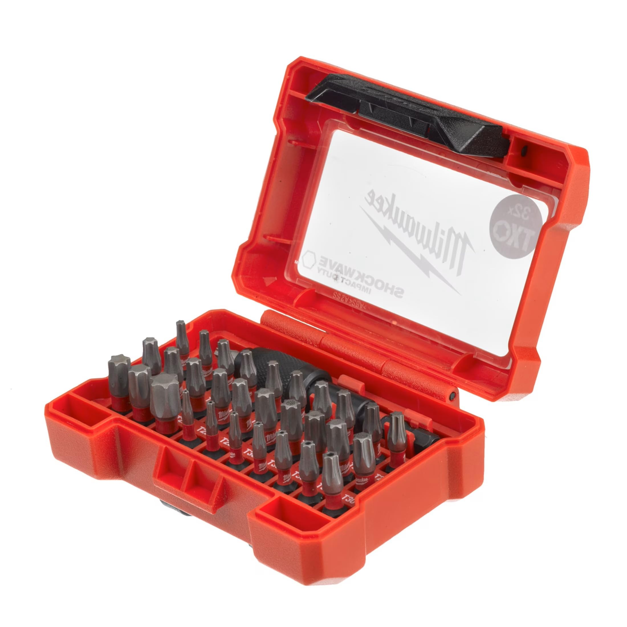 Milwaukee Shockwave Compact Bit 32 Piece Torx Set 4932471586, Set of 32 , Red