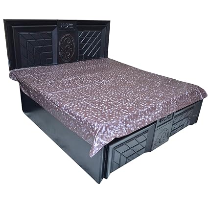 Kuber Industries Plastic Mattress Protector Sheet, Brown