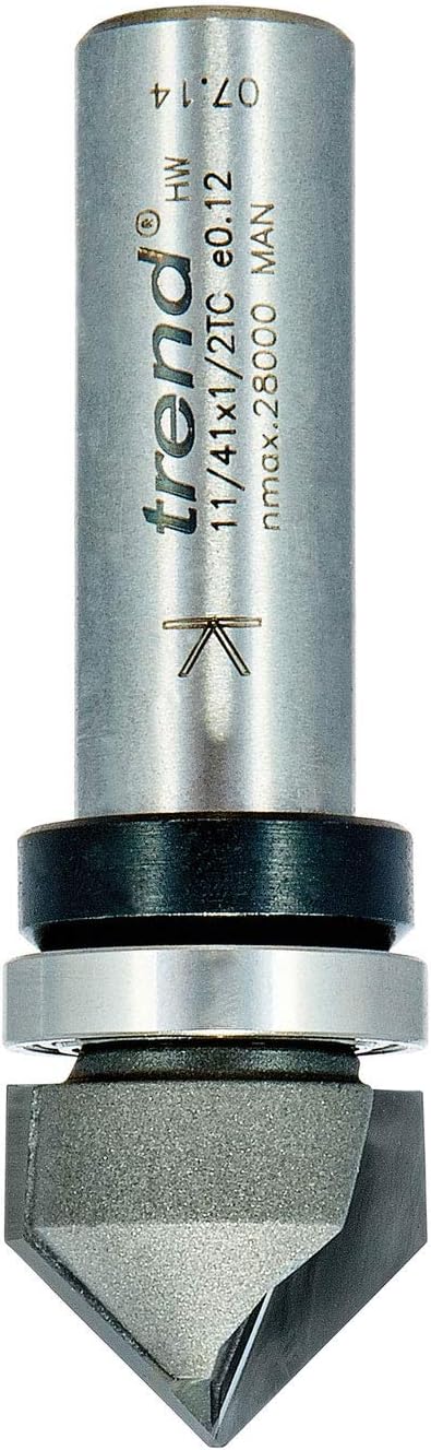 Trend Professional Panel Mould Cutter, 1/4 Inch Shank, 12.7mm Cut Diameter & 16mm Cut Length, Shank Mounted Bearing Chamfer - Image 3