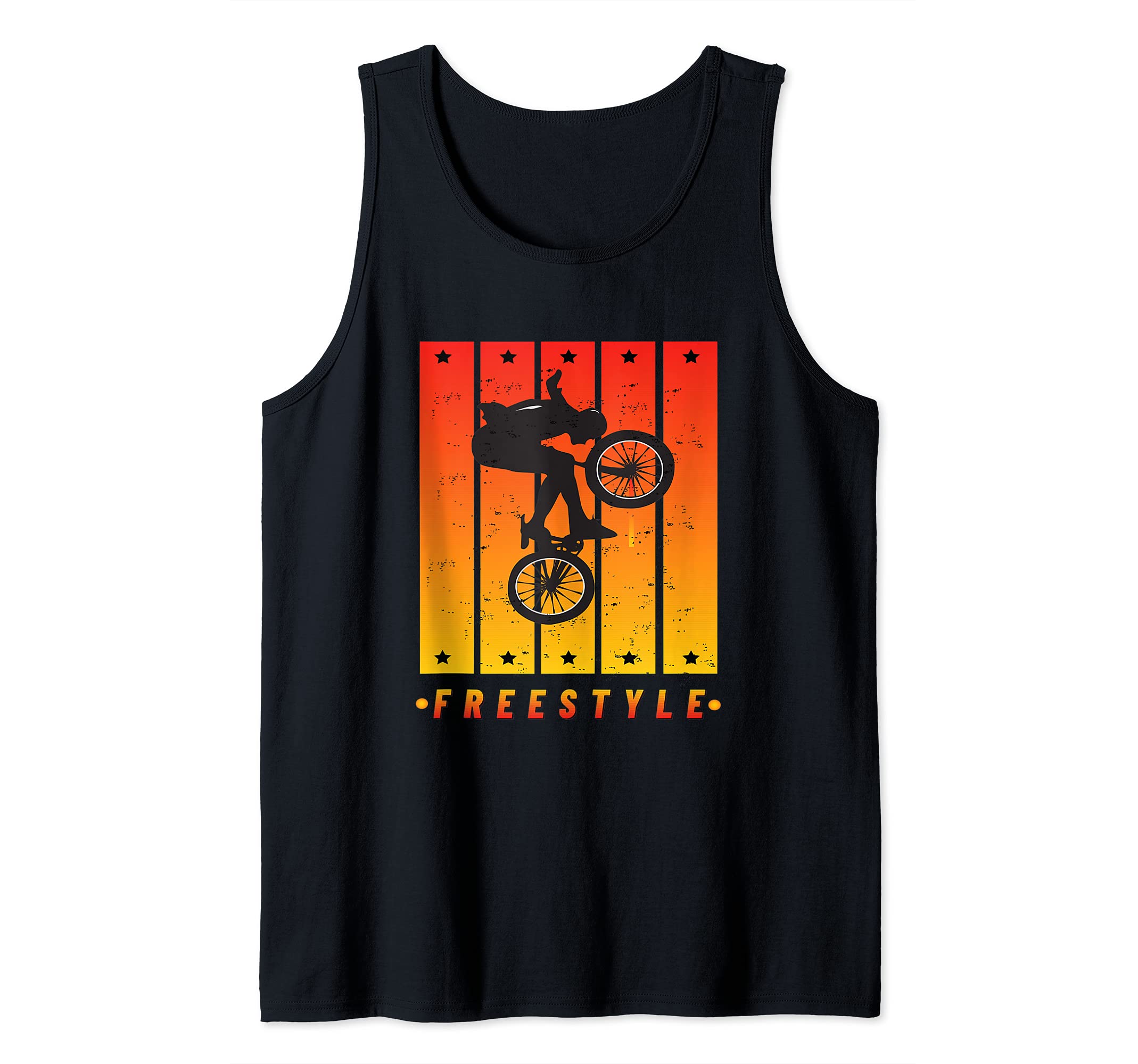 Vintage and retro style bmx rider freestyle bike bike bmx Tank Top