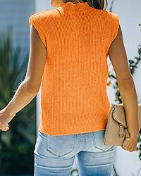 Amarmia Women's Mock Neck Knit Sweater Vest