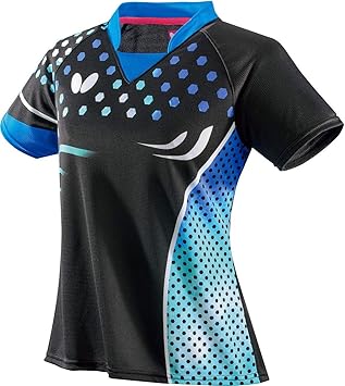 Amazon Co Jp バタフライ Butterfly 卓球 試合用 半袖ゲームウェア パトナール シャツ レディース スポーツ アウトドア