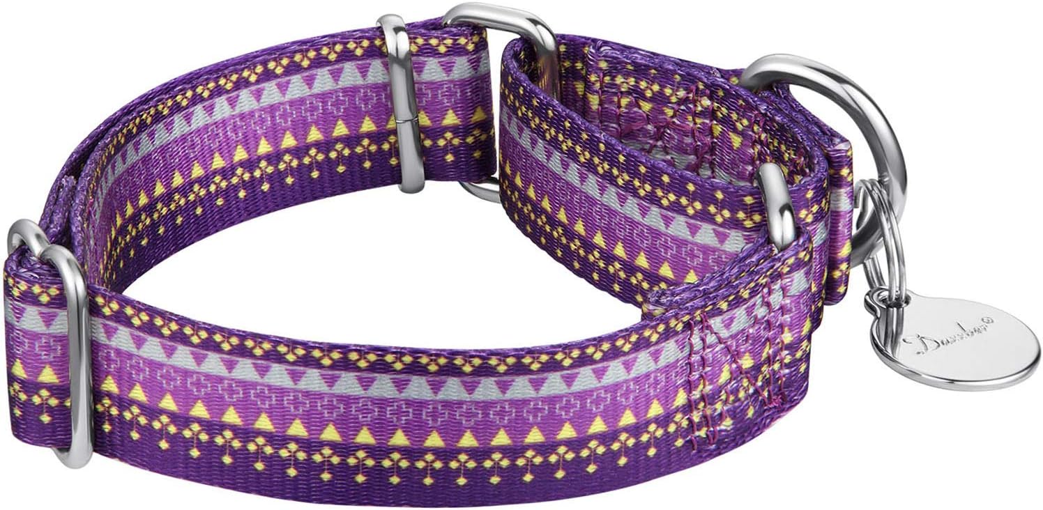 Dazzber Martingale Collars for Dogs, Soft Adjustable Dog Collar, Durable D-ring Heavy Duty - Image 3