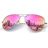 KALIYADI Classic Aviator Sunglasses for Men Women Driving Sun glasses Polarized Lens UV Blocking