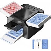 Automatic Card Shuffler, Rechargeable 1-2 Deck Electric Card Shuffler | USB-C Charging, Dual Shuffle Modes, Low-Noise Operation for Family Game Night