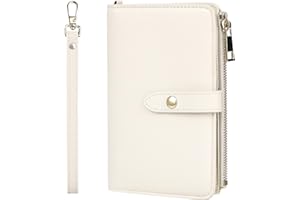 Lychii RFID Travel Passport Wallet Organizer, Slim Leather Passport Holder Case for Passports, Credit Cards, Tickets, Money, Travel Documents Essentials - Beige