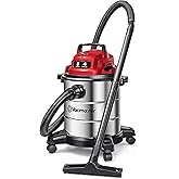 Vacmaster VOC508S 1101 5-Gal 4 Peak HP Stainless Steel Wet/Dry Vac Red