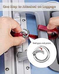 Teskyer Luggage Tags, 3 Pack Premium PU Leather