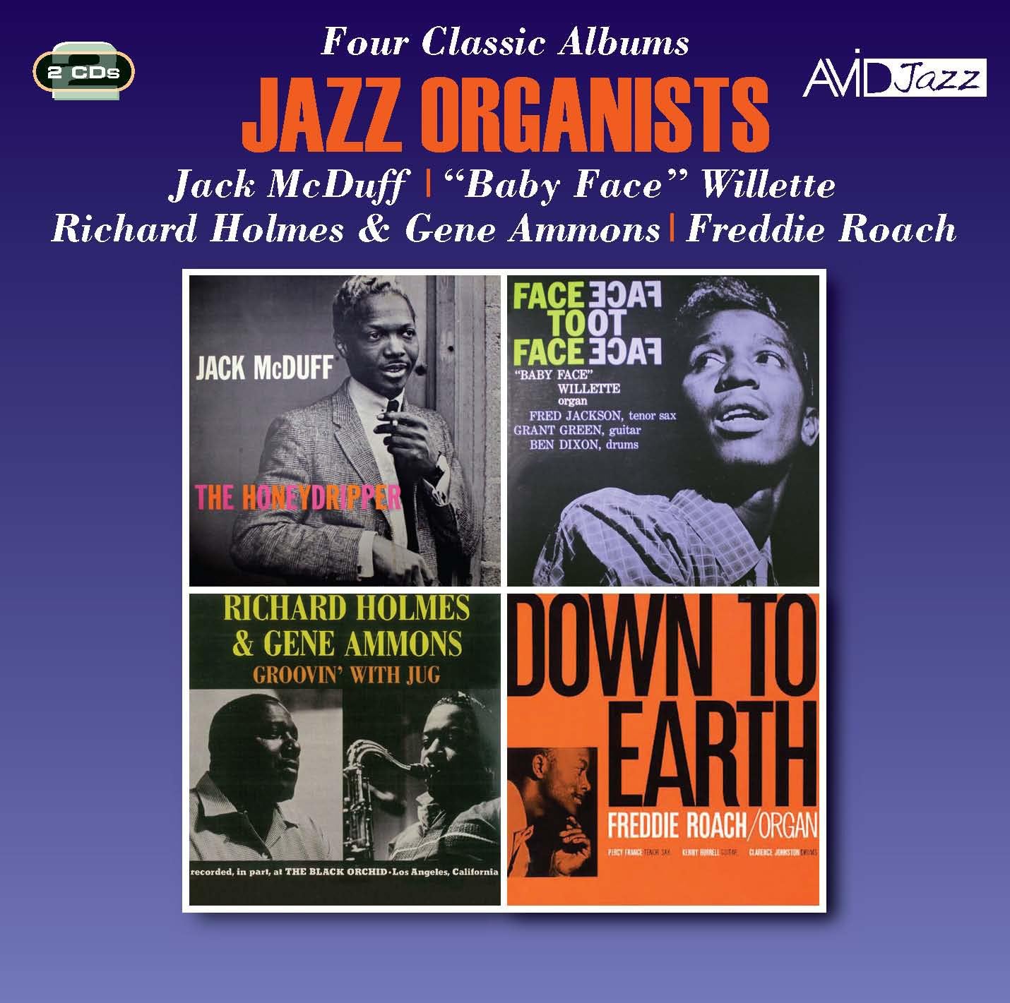 Jazz Organists - Four Classic Albums (The Honey Dripper / Face To Face / Groovin' With Jug / Down To Earth)
