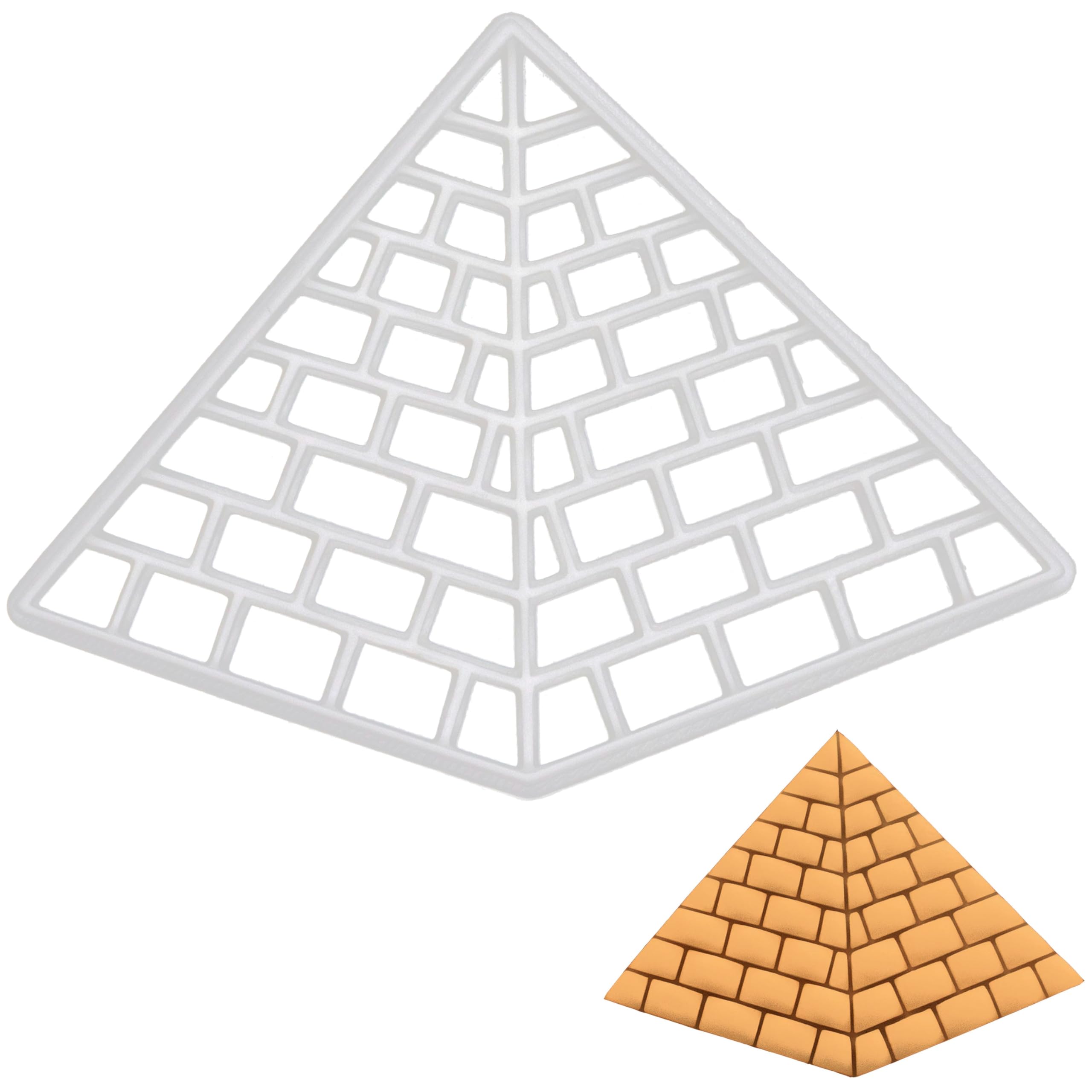 BAKERLOGY Great Pyramid of Giza Cookie Cutter - Detailed Biscuit Cutter Design for Baking and Crafts, Ideal on Fondant, Dough, Clay