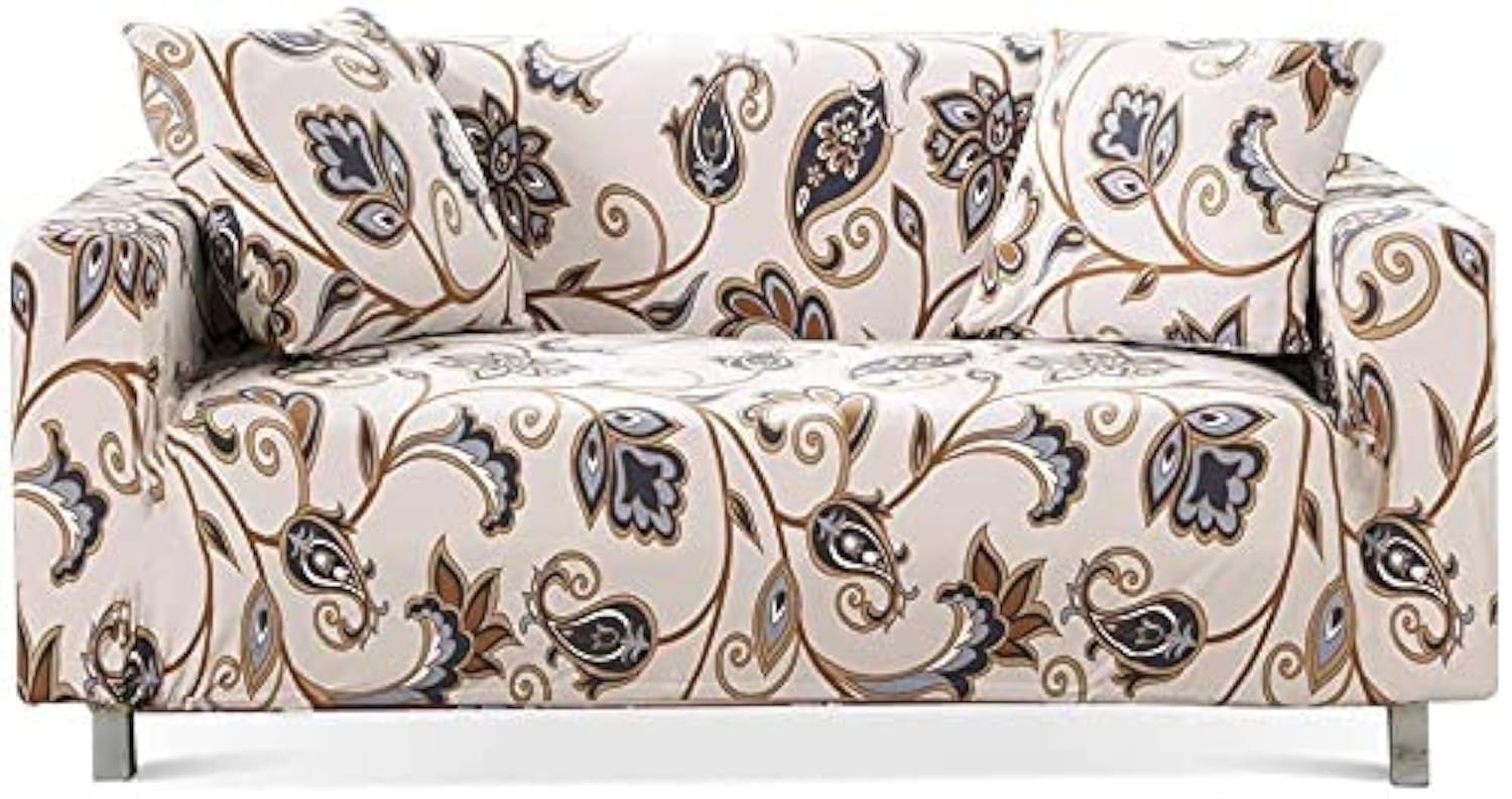 Photo 1 of HOOBUY Printed Sofa Cover Stretch Couch Covers Patterned Sofas Seater Slipcovers for 4 Cushion Couch Set QMT (4 Seater/Large 3 Seater)