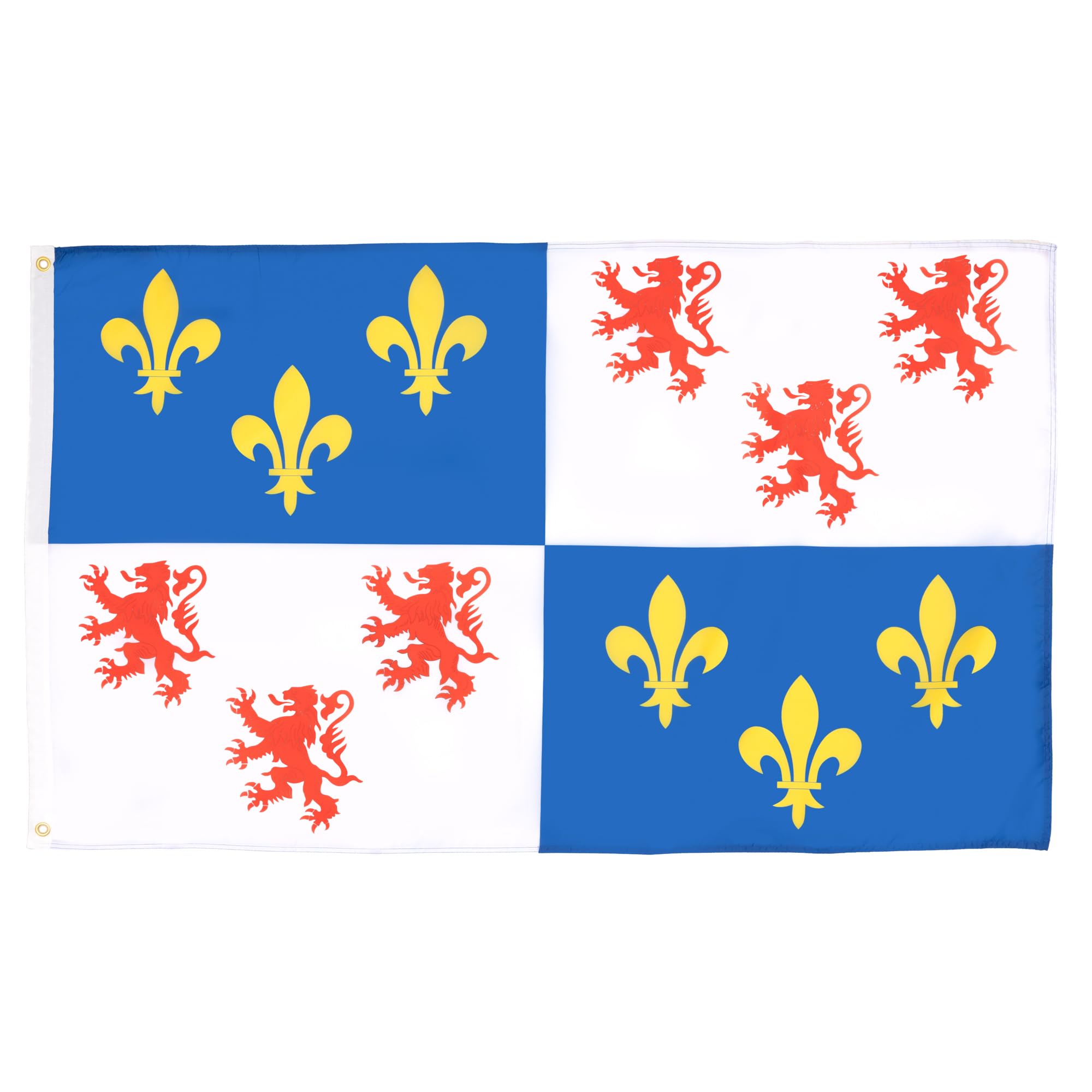 AZ FLAG - Picardy Flag - 3x5 Ft - 100D Polyester French Region Of Picardie Banner with Two Metal Grommets - Fade Resistant - Vivid Colors - 3' x 5' Feet - 150x90 Cm — image 1