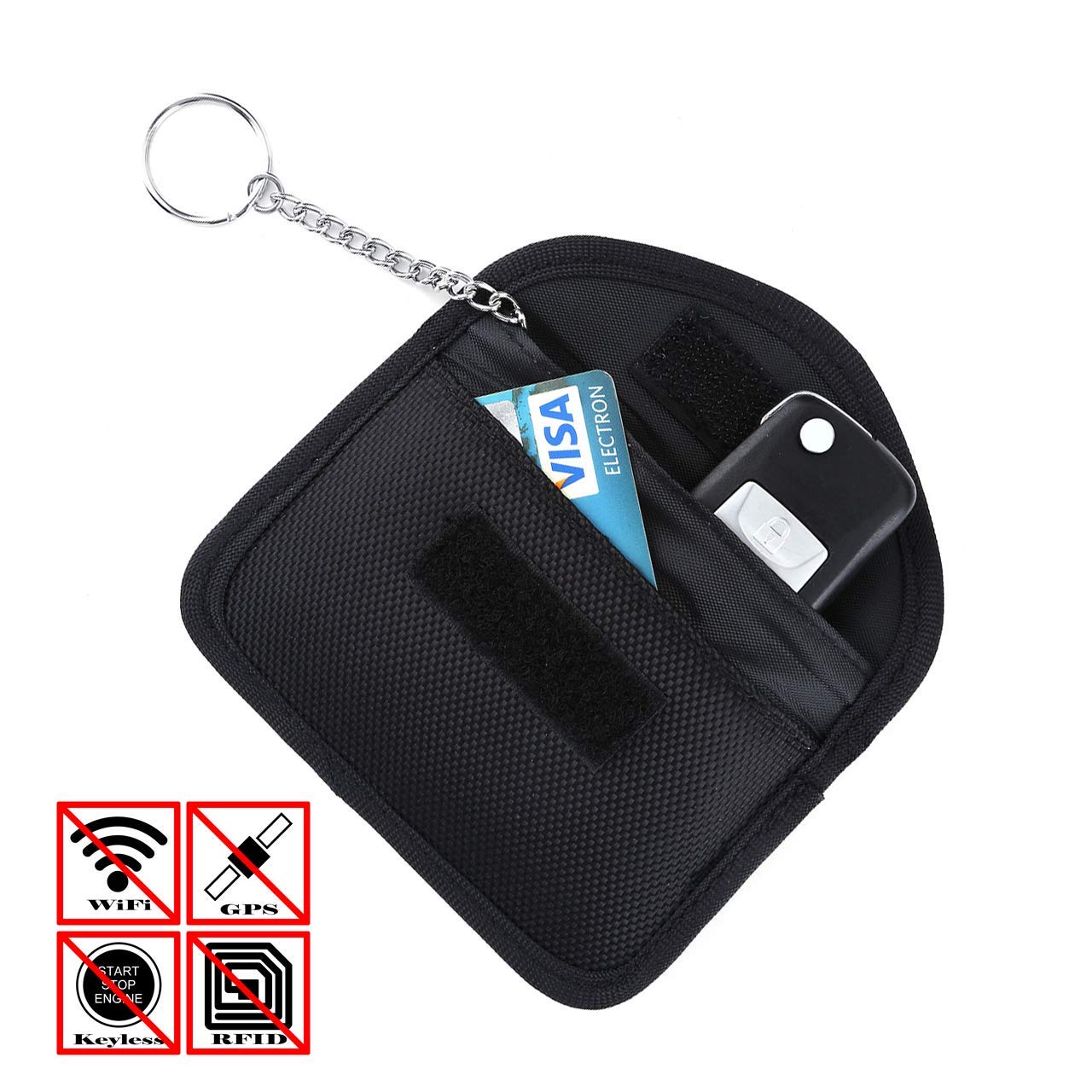 Keyless Go Schutz Autoschlüssel, ZOORE Aktualisierte Version Schutz Autoschlüssel Hülle & Zhülle Kreditkarte RFID Faraday Tasche, Verhindern Sie den Diebstahl Ihres Autos, RFID/NFC/WLAN/GSM/ Blocker