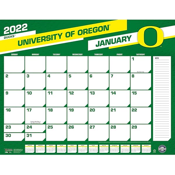 Amazon.com : TURNER SPORTS Oregon Ducks 2022 22X17 Desk Calendar  (22998061495) : Office Products