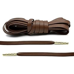 Loop King Laces - Premium Brown Flat Leather Shoe