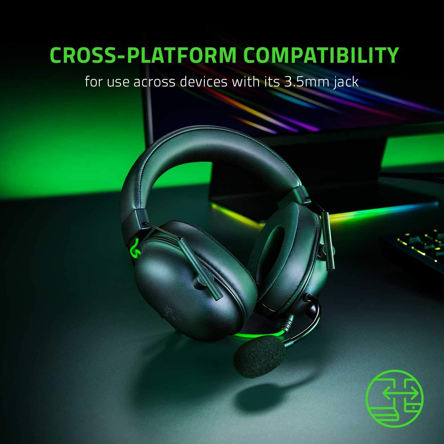 Razer BlackShark V2 X Gaming Headset: 7.1 Surround Sound Capable - 50mm Drivers - Memory Foam Cushion - for PC, PS4, Nintendo Switch - 3.5mm Headphone Jack - Classic Black: Computers & Accessories