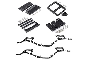 RXZIXYL 1/10 RC Carbon Fiber LCG Chassis Frame Girder Kit,RC Frame Chassis Set for 1/10 RC Crawler SCX10 II Element Enduro Trail Truck Servo on Axle Mount (Chassis Kit)
