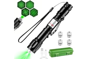 Comido Green Laser Pointer High Power Laser Pointer,Rechargeable Tactical Laser Pointer, Long Range Flashlight