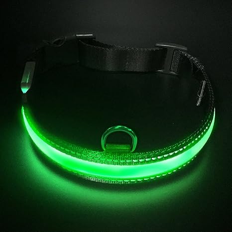 raffaelo led collar para perros intermitente llevo collar de seguridad para perros de led de nylon luminous que brilla recargable collar brillante de