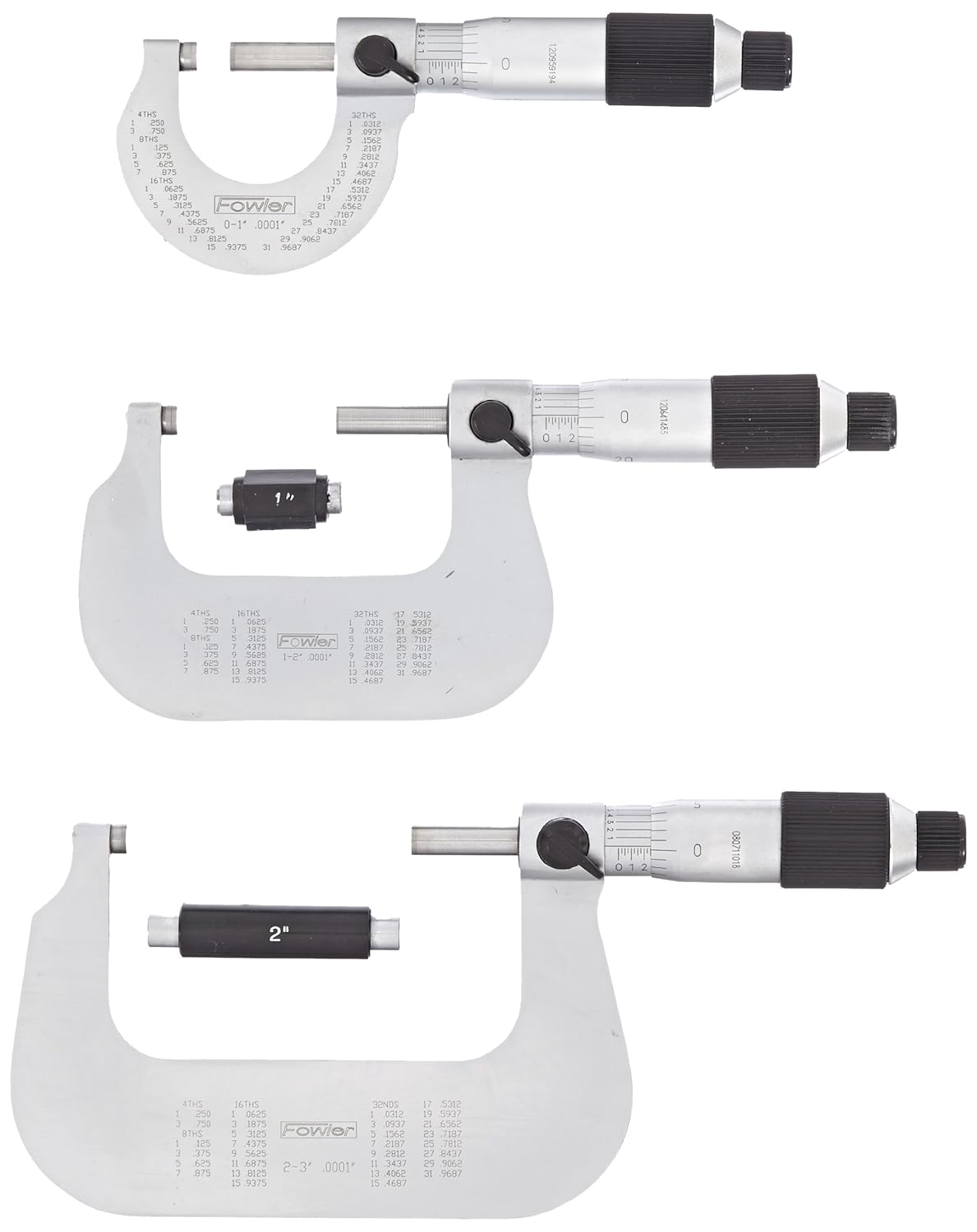 03 Measuring Range Fowler 52235100 Outside Vernier Micrometer Set