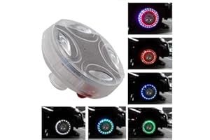 Car Wheel Led Lights, MASO Colorful LED Solar Wheel Hub Tire Lights 4 Modes Flash Wheel Light, Waterproof Tyre Valve Cap Strobe Lamp Kit for Car Vehicle Motorcycle