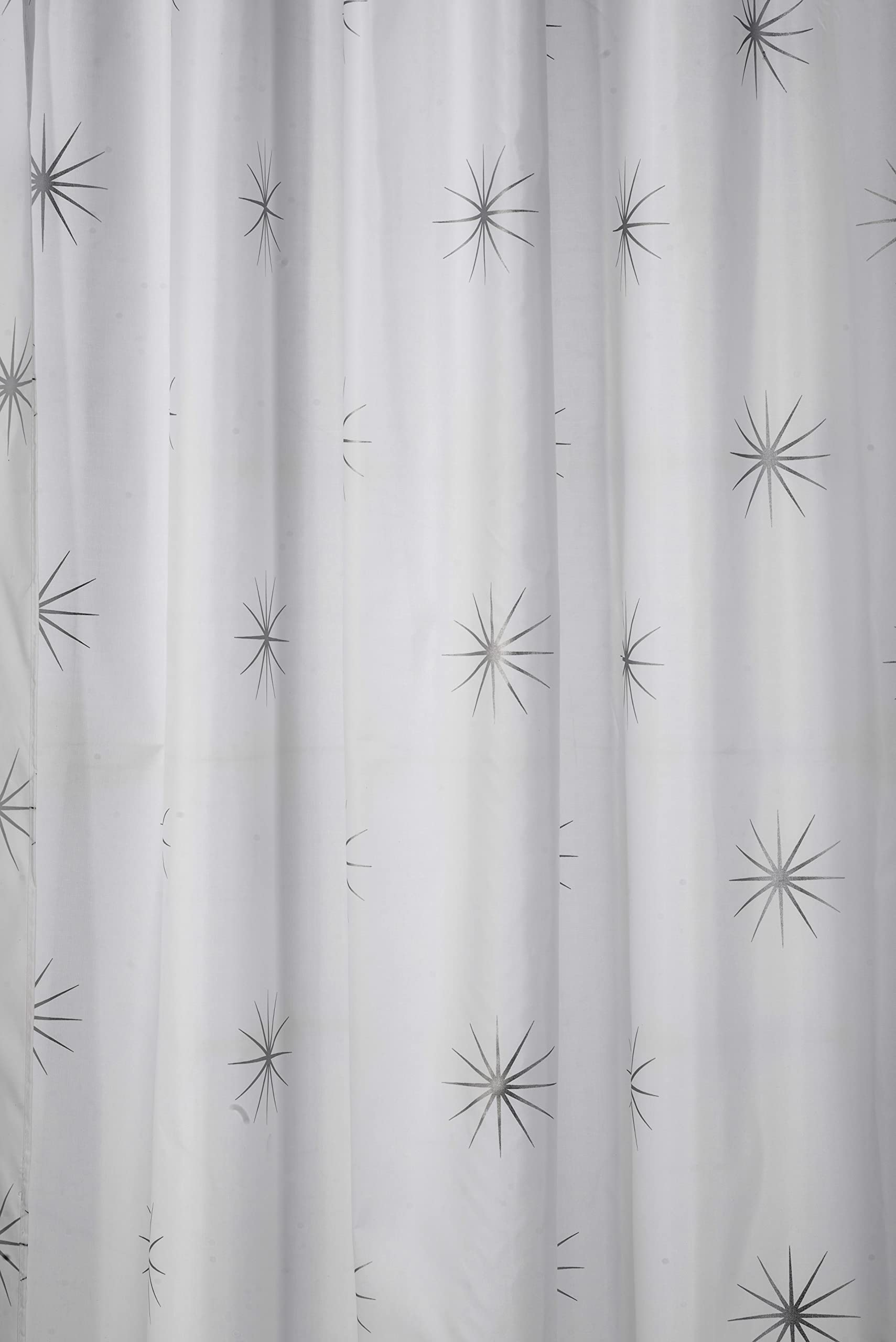 Croydex Stellar Water-Resistant Textile Shower Curtain, 1800 x 1800mm