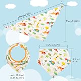 Lanjue Baby Bibs 10 Pack Bandana Dribble Bibs Adjustable Snaps Cotton view 2