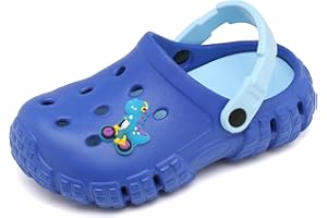 Meik Mangni Girls Boys Clogs Kid's Garden Shoes Cartoon Slipper Dinosaur Slides Lightweight Beach Sandals Outdoor Summer