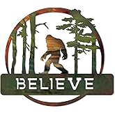 Tandefio Big Foot Sasquatch Gifts Big Foot Wall Art Yard Decor Metal Sign Sasquatch Garden Statue Ornament Gifts Decorations for Dad Mens Home Garden(Colorful)