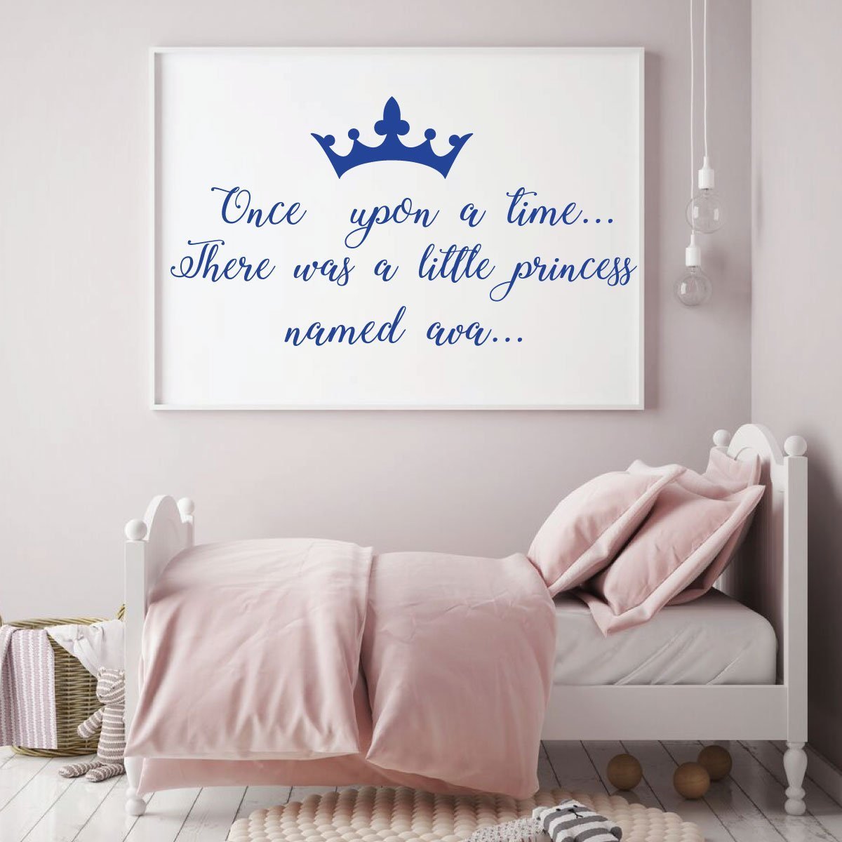 Amazon Com Personalized Once Upon A Time Wall Decal With Crown