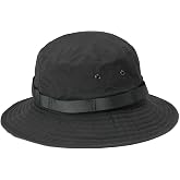 Amazon Essentials Men's Washed Nylon Outdoor Wide Brim Sun Bucket Hat