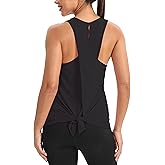 Mippo Workout Tops for Women Open Back Shirts Athletic Gym Clothes Sleeveless Tank Tops Loose Fit