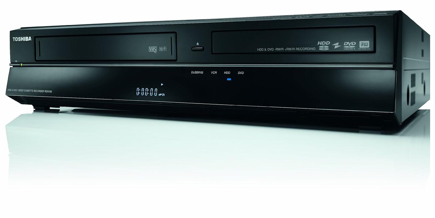 TOSHIBA RDXV60KB 3IN1 DVD,320GB HDD & VHS RECORDER FREEVIEW FULL HD
