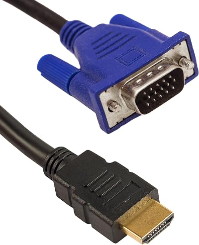 Pipestation HDMI to VGA Adapter Cable 1.5m Full HD 1080p PC Laptop Monitor