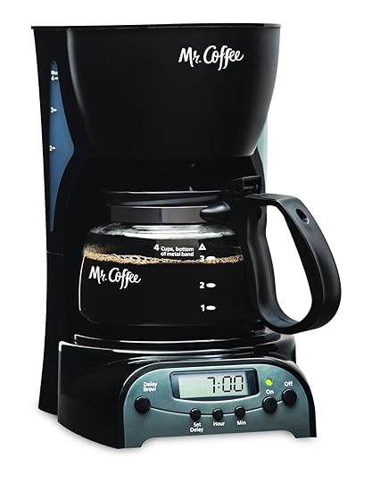 Mr. Coffee DRX5 4-Cup Programmable Coffeemaker, Black