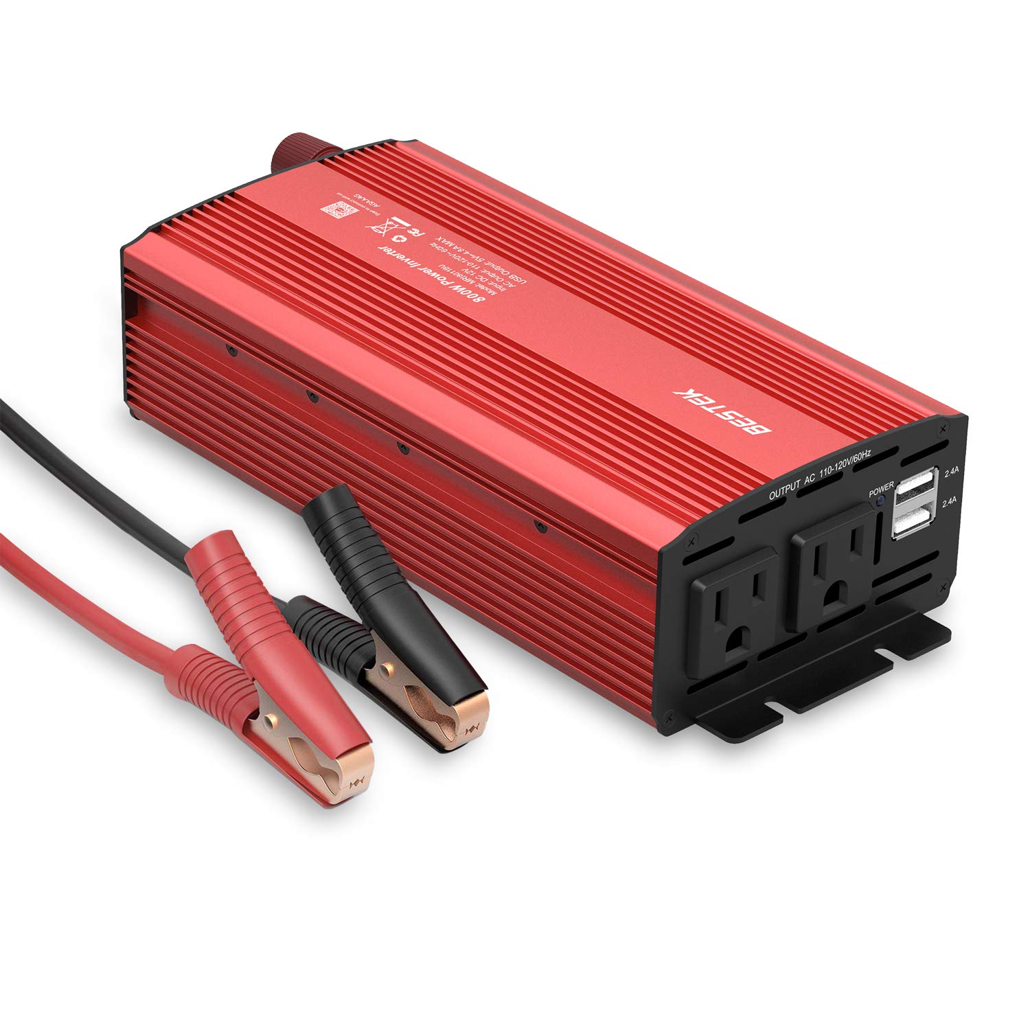 BESTEK 800W Power Inverter DC 12V to 110V AC Car Inverter