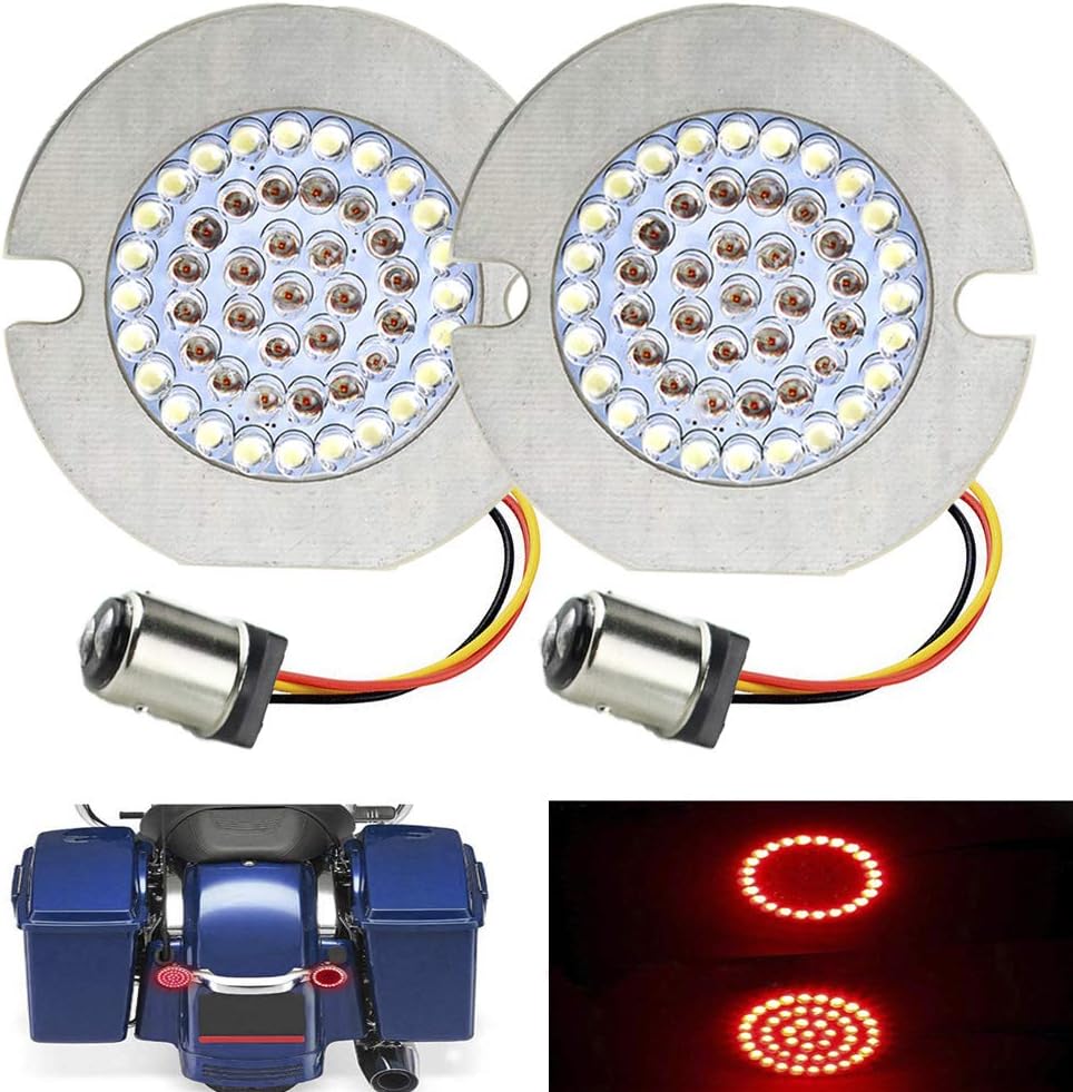 31/4 Inch LED Turn Signal Kit for Harley Flat Smoke Lens 1157 Double