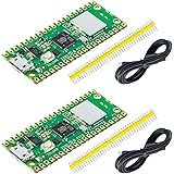 Hosyond 2PCS Raspberry Pi Pico W Wireless LAN WiFi RP2040 Dual-core Microcontroller Development Board with USB Cables/Pin Hea