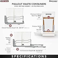 Rev-A-Shelf Double Pull-Out Trash Can for Under