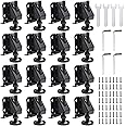 DkOvn Leg Leveler, 16 Pack Heavy Duty Leveling Feet, Adjustable Furniture Leveler Legs, with Screws, Lock Nuts and Wrench, 2 inch Adjustable Height, for Furniture, Table, Cabinets(16 Pack Black)