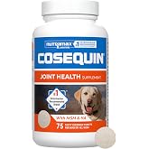 Nutramax Cosequin Maximum Strength Joint Health Supplement for Dogs - with Glucosamine, Chondroitin, MSM, and Hyaluronic Acid, 75 Chewable Tablets