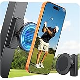 OMOTON Golf Cart Phone Holder, Mount for MagSafe iPhone 17 16 15 14 13 12, Universal Super Magnet Base, 360° Rotatable, Fits EZGO Club Car Yamaha Icon & Gym, Golf Cart Accessories Gift for Golfers