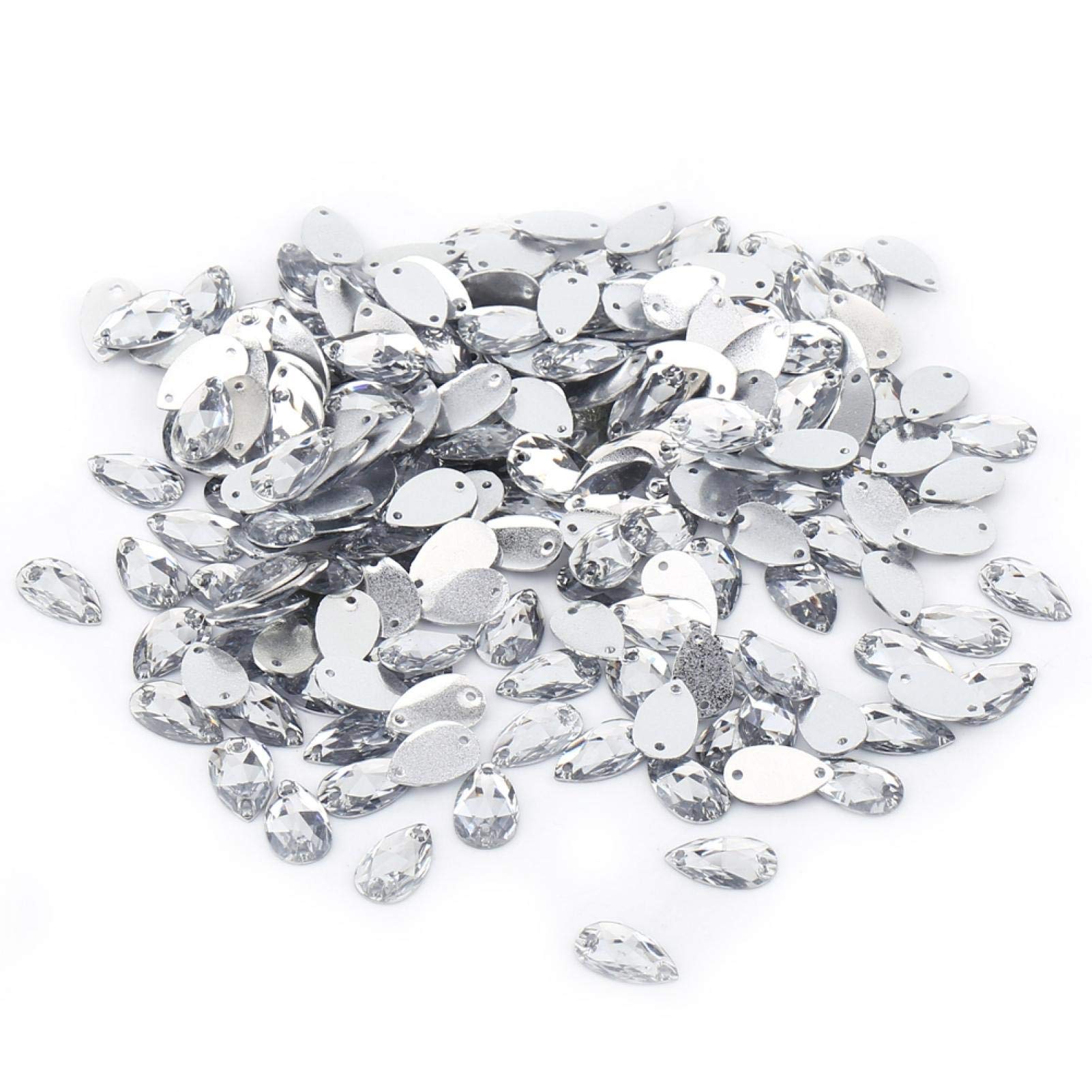 Crafts Sew Resin Sewing Shiny Crystal On Rhinestone Flatback Acrylic Crystal Ab Rhinestone for Clothing(White)