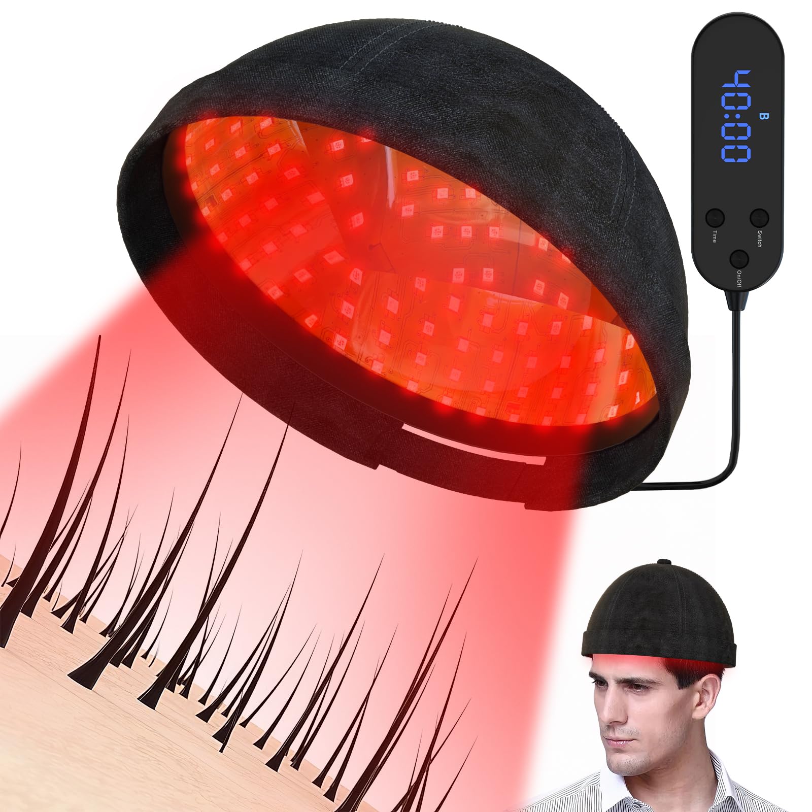 iKeener Laser Helmet for Hair Growth(FDA Cleared).236 Laser Probes.Stimulates Hair Growth,Reverses Thinning,Fuller Hair.Hair Loss Treatment Device for Men&Women.Red Light Therapy Cap Anti Hair Loss.