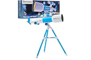 Discovery Toy Telescope with Tripod, View Objects up to 60x Closer, Indoor & Outdoor Kid's Telescope, Ages 6+ Years Old