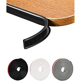 JSIWOTH U-Shape Black TPE Edge Banding 16.4Ft (W:0.6'' H:0.2'') | Self-Adhesive Flexible Edge Trim, Furniture Edge Protector &amp; Countertop Molding