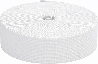Trimming Shop 38mm Wide Elastic Band 5m Polyester Rubber Waistband Tape