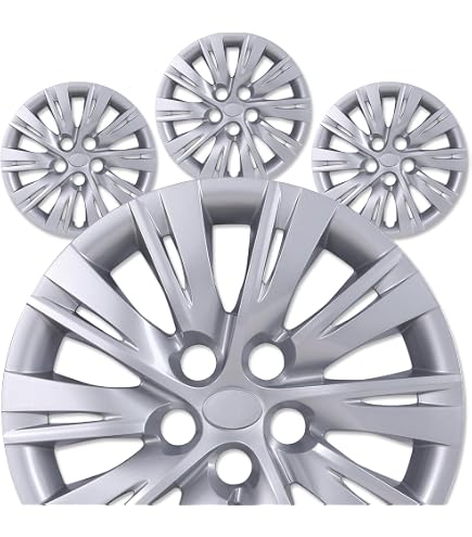 CCI 16" Hubcap Set – Fits 2012-2014 Toyota Camry – Style #466-16S With Logo – Set Of 4 – Silver