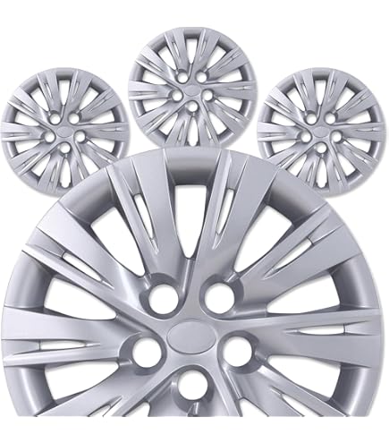 4 Pack 16 Inch Wheel Rim Cover Hubcaps For 2007-2011 Toyota Camry - Black Lacquer